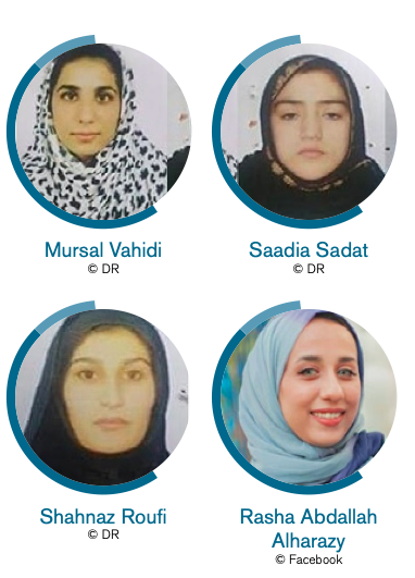 Diese vier Journalistinnen wurden im Jahr 2021 gezielt getötet (Bild aus dem Bericht der Reporter ohne Grenzen)